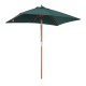 Outsunny ορθογώνια ομπρέλα μπαμπού; και Polyester, Anti-UV Green 2x1,5x2,3m