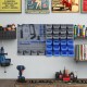 DURHAND Εργαλειοθήκη 44 τμχ με ρυθμιζόμενα και αφαιρούμενα κουτιά σε PP μπλε και γκρι, 54x22x95 cm