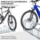 HOMCOM Σχάρα Ποδηλάτων Στάθμευσης για 3 Ποδήλατα σε Ατσάλι, 76x33x27 cm, Ασημί