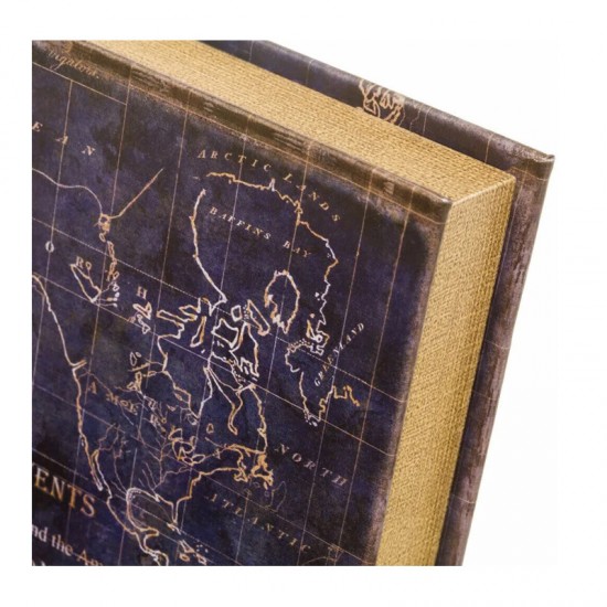 Ξύλινο Χρηματοκιβώτιο Βιβλίο World Map 16 x 24 x 5 cm Bakaji 02813407