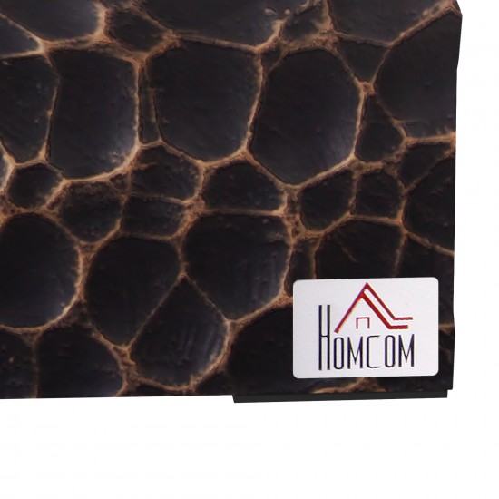 Επιτραπέζιο τζάκι βιοαιθανόλης HOMCOM με καυστήρα 1,15L και γυάλινο πάνελ, 33x16x18cm, Μαύρο