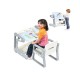 Σετ Παιδικός Μαγνητικός Πίνακας / Τραπέζι Ζωγραφικής με Καρέκλα Χρώματος Γκρι Costway TY327805HS
