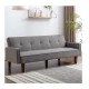 Τριθέσιος Καναπές Κρεβάτι 188 x 80 x 97 cm Χρώματος Γκρι Shally Dogan 02840126