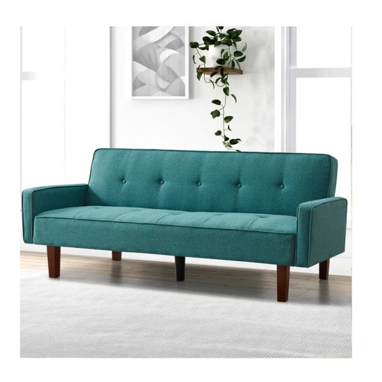 Τριθέσιος Καναπές Κρεβάτι 188 x 80 x 97 cm Χρώματος Τιρκουάζ Shally Dogan 02840125