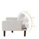 Τριθέσιος Καναπές Κρεβάτι 188 x 80 x 97 cm Χρώματος Λευκό Shally Dogan 02840124