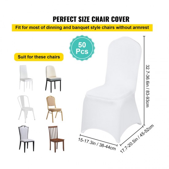 Σετ Ελαστικά Καλύμματα Καρέκλας για Δεξιώσεις 50 τμχ VEVOR 50TQBBSYT00000001V0