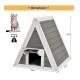 Ξύλινο Σπίτι Γάτας με Αδιάβροχη Οροφή 50 x 55 x 52 cm Costway PS7437