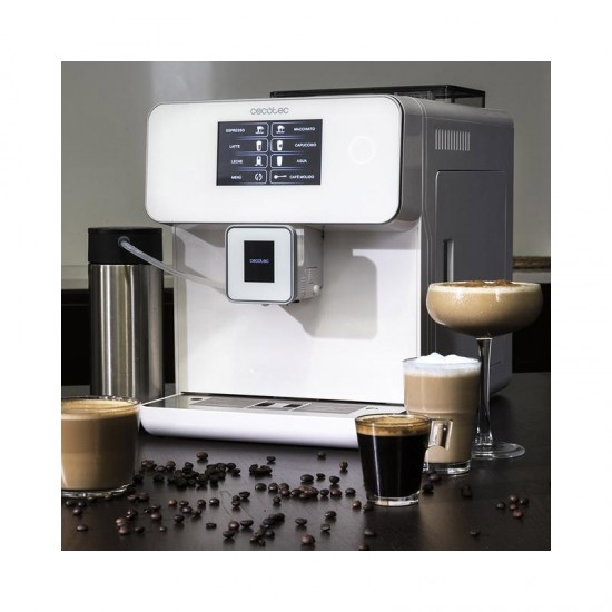 Υπεραυτόματη Καφετιέρα Espresso Power Matic-ccino 8000 Touch Serie Bianca S 19 Bar με Μύλο Άλεσης Καφέ και Δοχείο Γάλακτος Cecotec CEC-01643